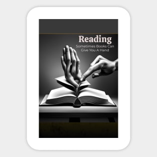 Reading Hands Poster Sticker